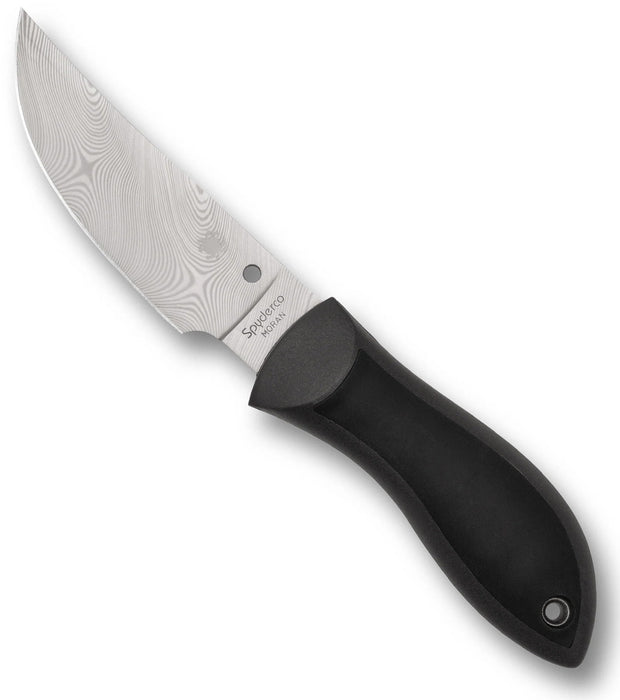 Spyderco FB01PGYD Moran (Damasteel, Trailing Point, FRN, Sheath) Sprint Run Fixed Blade Knife