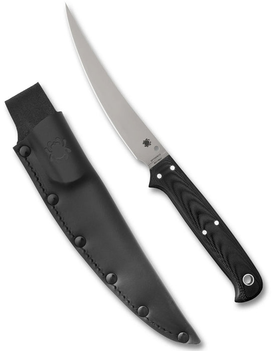Spyderco FB52GP Shelter Cover (8Cr17MoV, Satin, Trailing Point, G10, Sheath) Fillet Knife