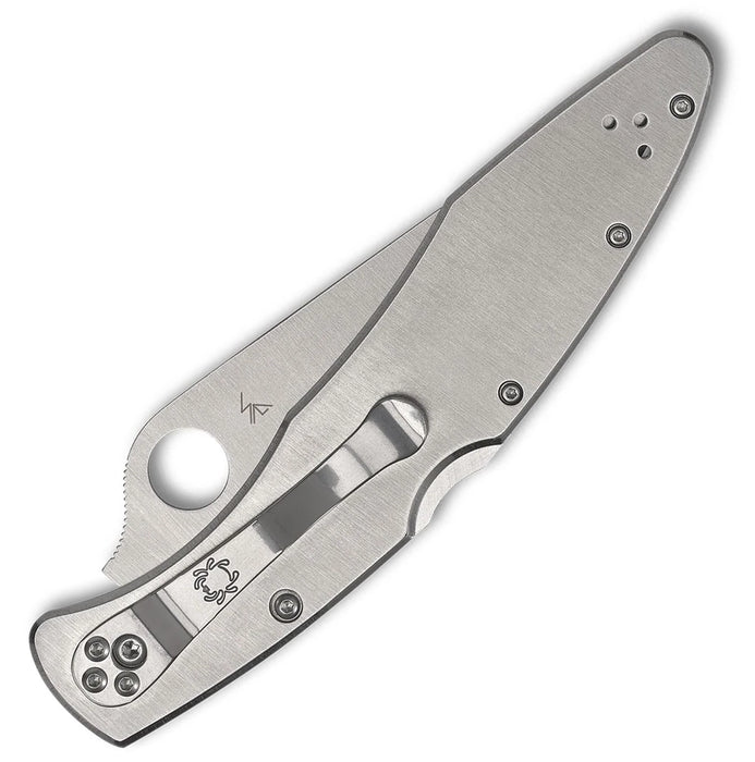 Spyderco C07S Police (VG10, Spear Point, Serrated, Stainless Steel) Pocket Knife