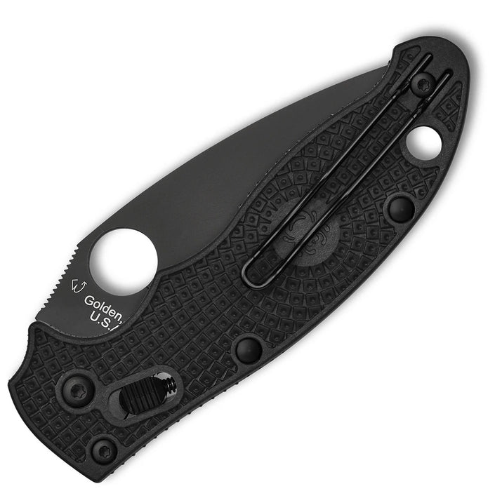 Spyderco C101PBBK2 Manix 2 (CTS BD1N, Drop Point, Black, Polymer) Lightweight Pocket Knife