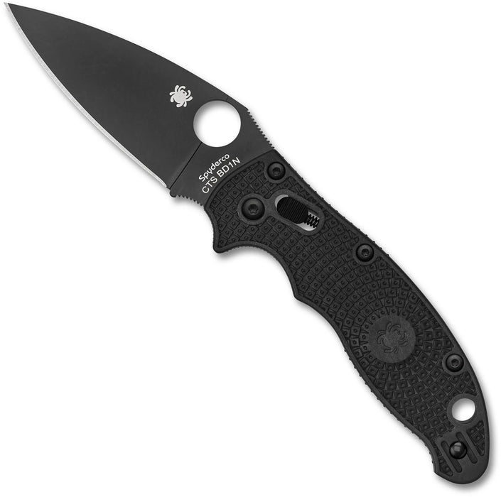 Spyderco C101PBBK2 Manix 2 (CTS BD1N, Drop Point, Black, Polymer) Lightweight Pocket Knife