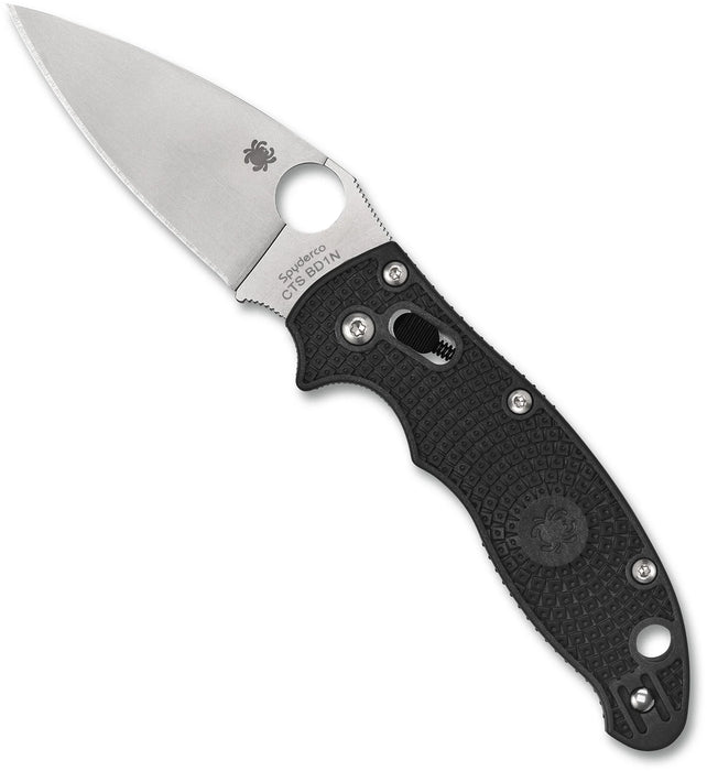 Spyderco C101PBK2 Manix 2 (CTS BD1N, Drop Point, Satin, Polymer, Black) Lightweight Pocket Knife