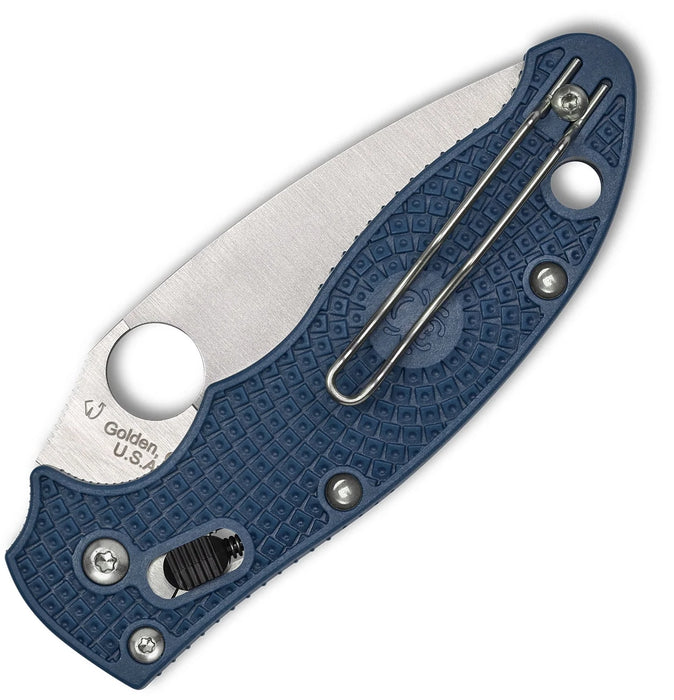 Spyderco C101PDBL2 Manix 2 (S110V, Drop Point, Satin, Polymer, Dark Blue) Lightweight Pocket Knife