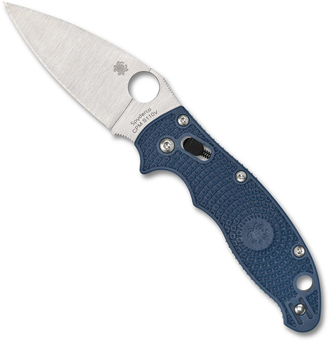 Spyderco C101PDBL2 Manix 2 (S110V, Drop Point, Satin, Polymer, Dark Blue) Lightweight Pocket Knife