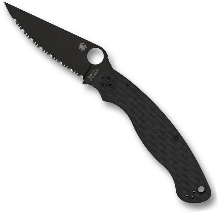 Spyderco C36GSBK2 Military 2 (S30V, Clip Point, DLC, G10, Black, Serrated) Pocket Knife
