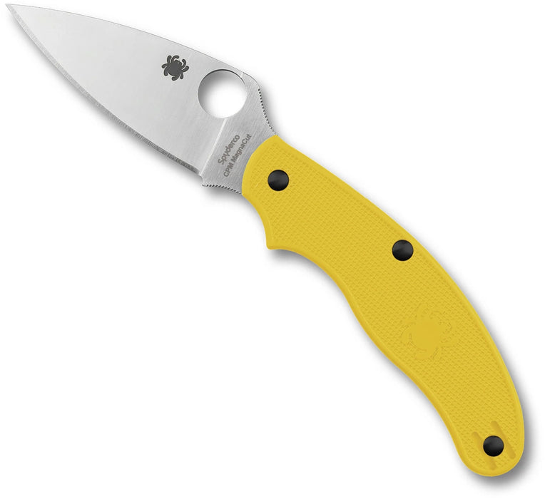 Spyderco C94PYL UK Penknife Salt (MagnaCut, Leaf, Satin, FRN, Yellow) Pocket Knife