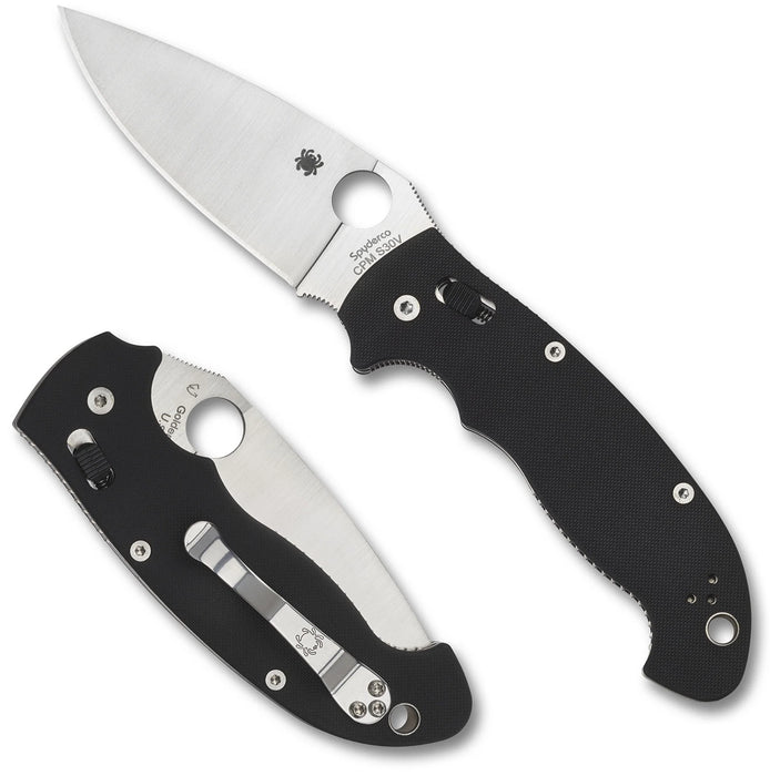 Spyderco C95GP2 Manix 2 XL (S30V, Drop Point, Satin, G10, Black) Pocket Knife