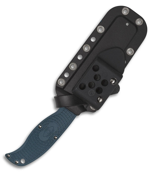 Spyderco FB31SBL2K390 Enuff 2 (Serrated, K390, Leaf, Satin, FRN, Blue) Fixed Blade Knife