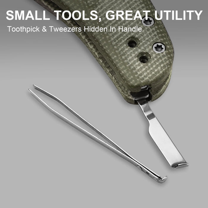 Kizer V3488.29JNA1 C01C Uti 2 (5Cr15MoV, Bead Blasted, Micarta) Utility Knife