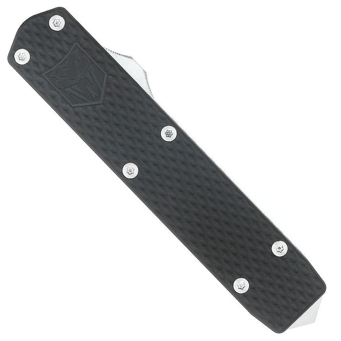 CobraTec CALIMNBLKMGEN2DNS Mini Mamba Gen II (D2, Drop Point, Satin, Black Aluminum, OTF) Automatic Pocket Knife