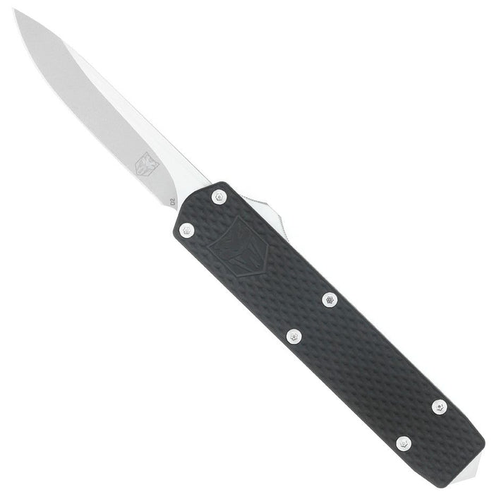 CobraTec Mini Mamba GEN 2 MNBLKMGEN2DNS (D2, Drop Point, Stonewashed, Aluminum, OTF) Automatic Pocket Knife