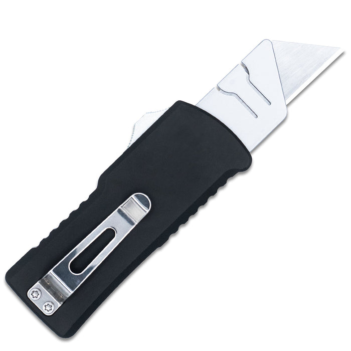 CobraTec CTOTFUTBLK OTF Utility Knife (Black, Aluminum, Refillable)