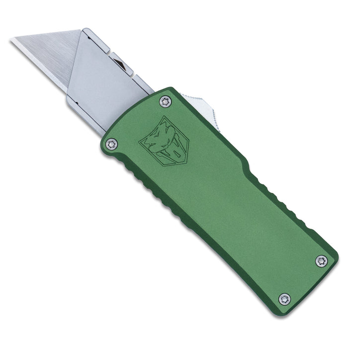 CobraTec CTOTFUTODG OTF Utility Knife (OD Green, Aluminum, Refillable)
