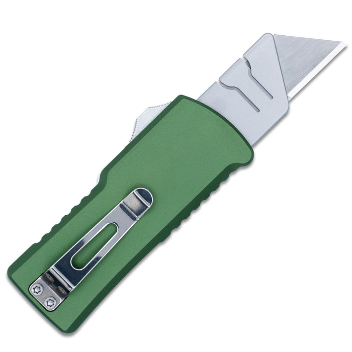 CobraTec CTOTFUTODG OTF Utility Knife (OD Green, Aluminum, Refillable)