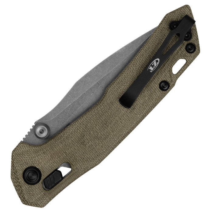 Zero Tolerance 0203GRM390 (M390, Drop Point, Working Finish, Micarta, Green) Pocket Knife