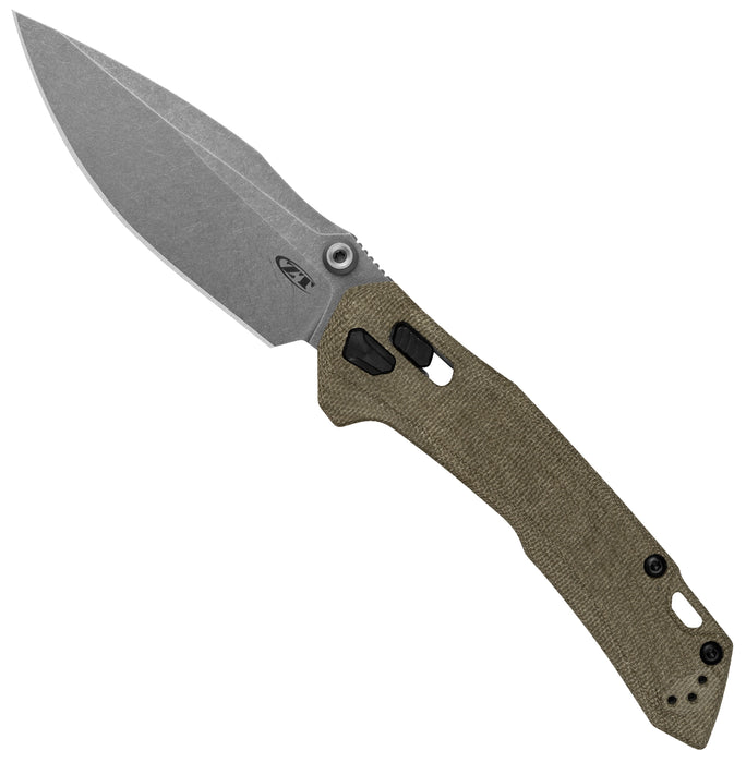 Zero Tolerance 0203GRM390 (M390, Drop Point, Working Finish, Micarta, Green) Pocket Knife