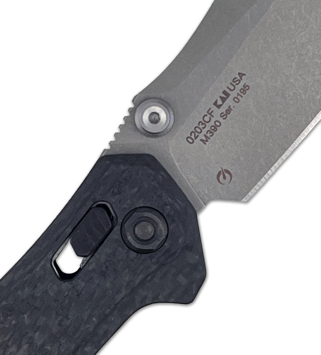 Zero Tolerance 0203CF (M390, Drop Point, Working Finish, Carbon Fiber, DuraLock) Factory Special Series Pocket Knife
