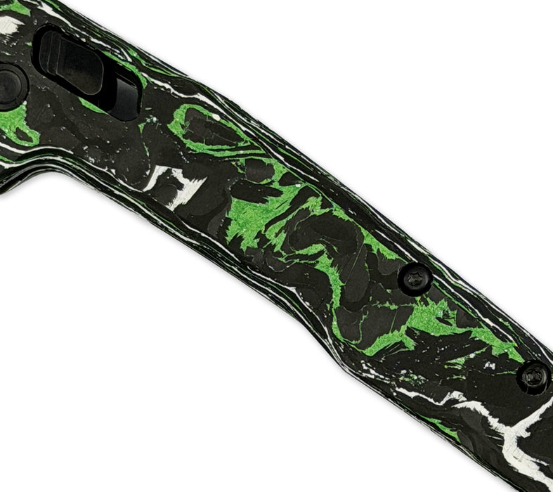 Zero Tolerance 0117VFWG (Vegas Forge Damascus, Drop Point, Green/White, Carbon Fiber) Pocket Knife